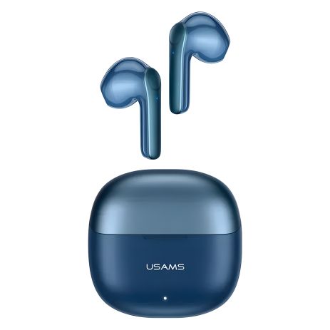 Бездротові навушники USAMS Earbuds XH09, TWS, BT5.1, 35mAh, 300mAh, 5.5h, сині