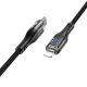 Кабель Hoco U115 с дисплеем Type-C to Lightning 1.2m черный