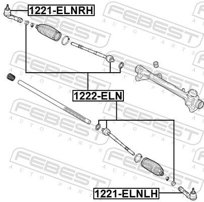 Тяга рулевая KIA CERATO, KIA (DYK), FEBEST (1222ELN)