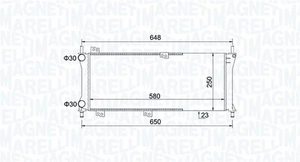 Радіатор охолодження FIAT PANDA, MAGNETI MARELLI (350213814000) Радіатор охолодження FIAT PANDA, MAGNETI MARELLI (350213814000)