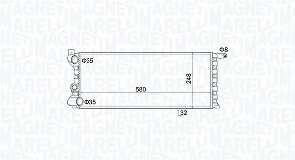 Радиатор охлаждения AUTOBIANCHI Y10, LANCIA Y10, MAGNETI MARELLI (350213154100) Радиатор охлаждения AUTOBIANCHI Y10, LANCIA Y10, MAGNETI MARELLI (350213154100)