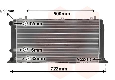 Радиатор охлаждения для AUDI CABRIOLET, от производителя Van Wezel (03002047)