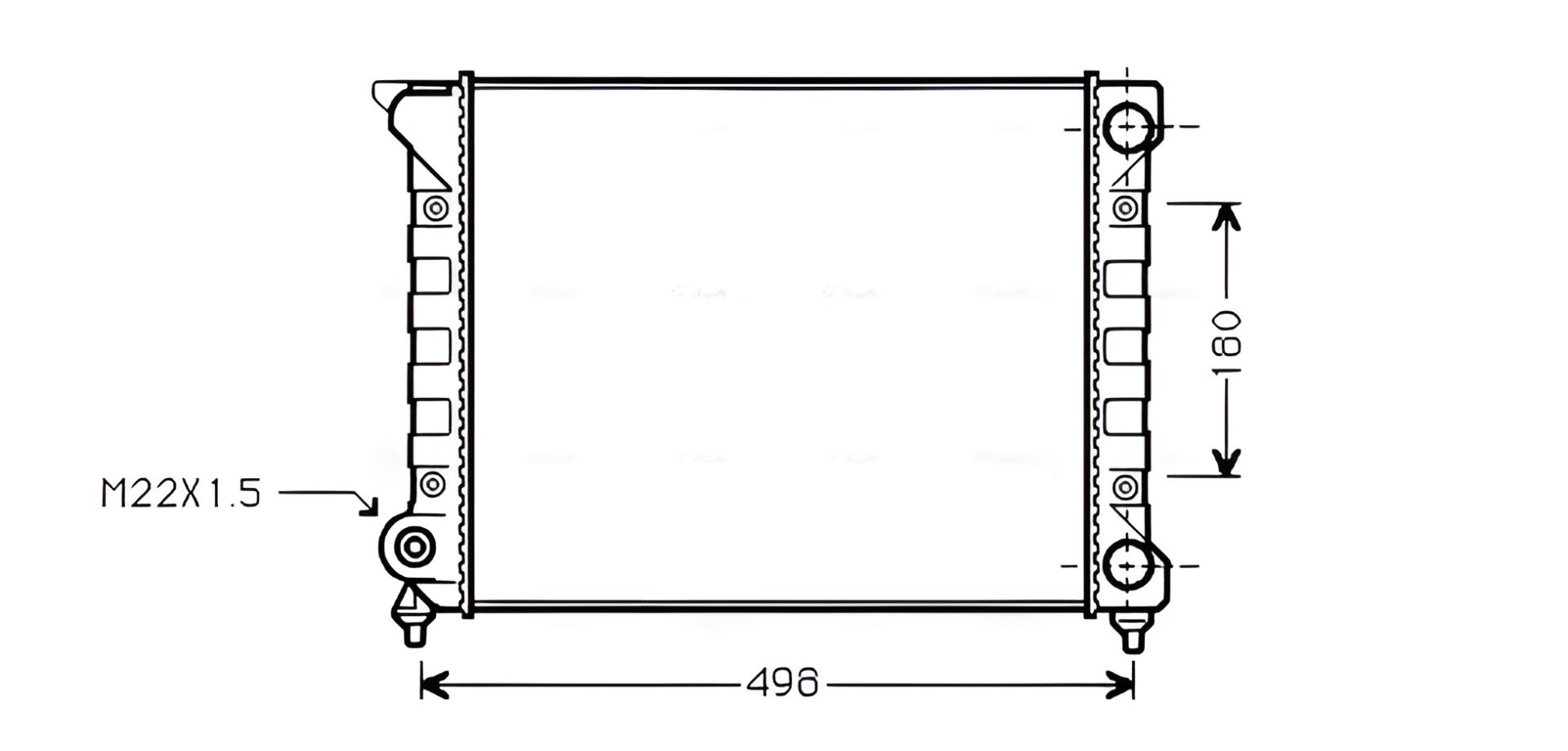 Охолоджуючий радіатор VW PASSAT, AVA (VN2070) Охолоджуючий радіатор VW PASSAT, AVA (VN2070)