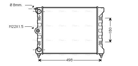 Радіатор охолодження VW POLO, AVA COOLING (VNA2039) Радіатор охолодження VW POLO, AVA COOLING (VNA2039)