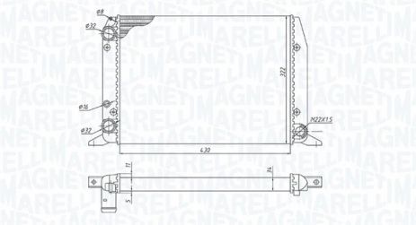 Радіатор охолодження AUDI 80, MAGNETI MARELLI (350213188800) Радіатор охолодження AUDI 80, MAGNETI MARELLI (350213188800)