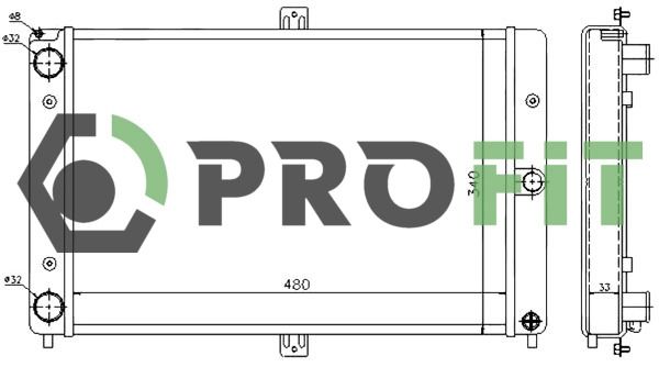 Радиатор охлаждения LADA 2108, PROFIT (17401500) Радиатор охлаждения LADA 2108, PROFIT (17401500)