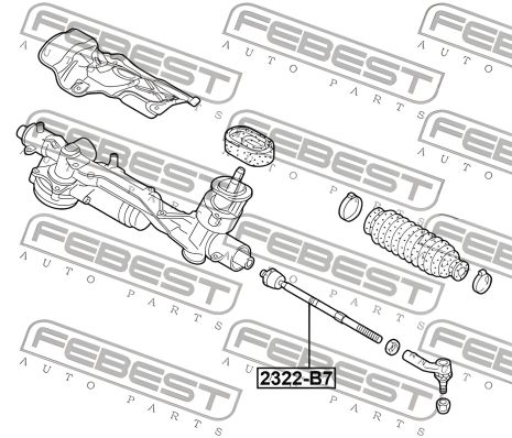 Рульова тяга AUDI Q3, SEAT TARRACO, FEBEST (2322B7) Рульова тяга AUDI Q3, SEAT TARRACO, FEBEST (2322B7)