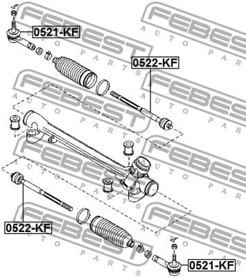 Тяга рулевая MAZDA CX-5, FEBEST (0522KF)