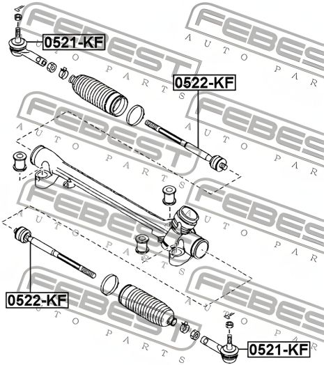 Рульова тяга для MAZDA CX-5 від FEBEST (0522KF) Рульова тяга для MAZDA CX-5 від FEBEST (0522KF)