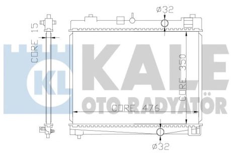 Радиатор охлаждения TOYOTA YARIS, KALE OTO RADYATOR (367000)