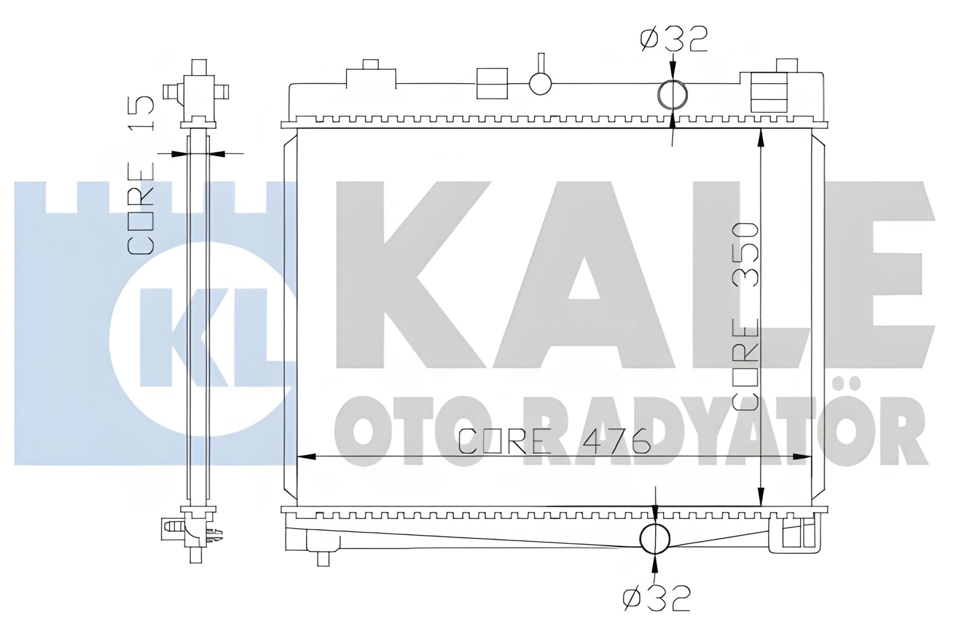 Радиатор охлаждения для TOYOTA YARIS, KALE OTO RADYATOR (367000) Радиатор охлаждения для TOYOTA YARIS, KALE OTO RADYATOR (367000)