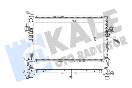 Радиатор охлаждения CHEVROLET CORSA, VAUXHALL COMBO, KALE OTO RADYATOR (357030)