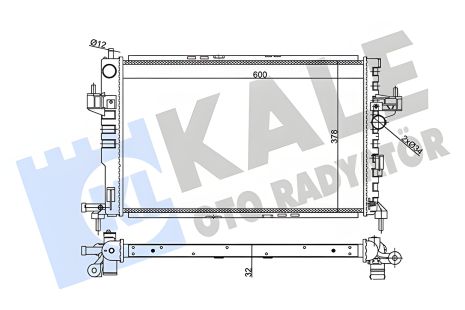 Радіатор охолодження для CHEVROLET CORSA, VAUXHALL COMBO, бренд KALE OTO RADYATOR (357030)