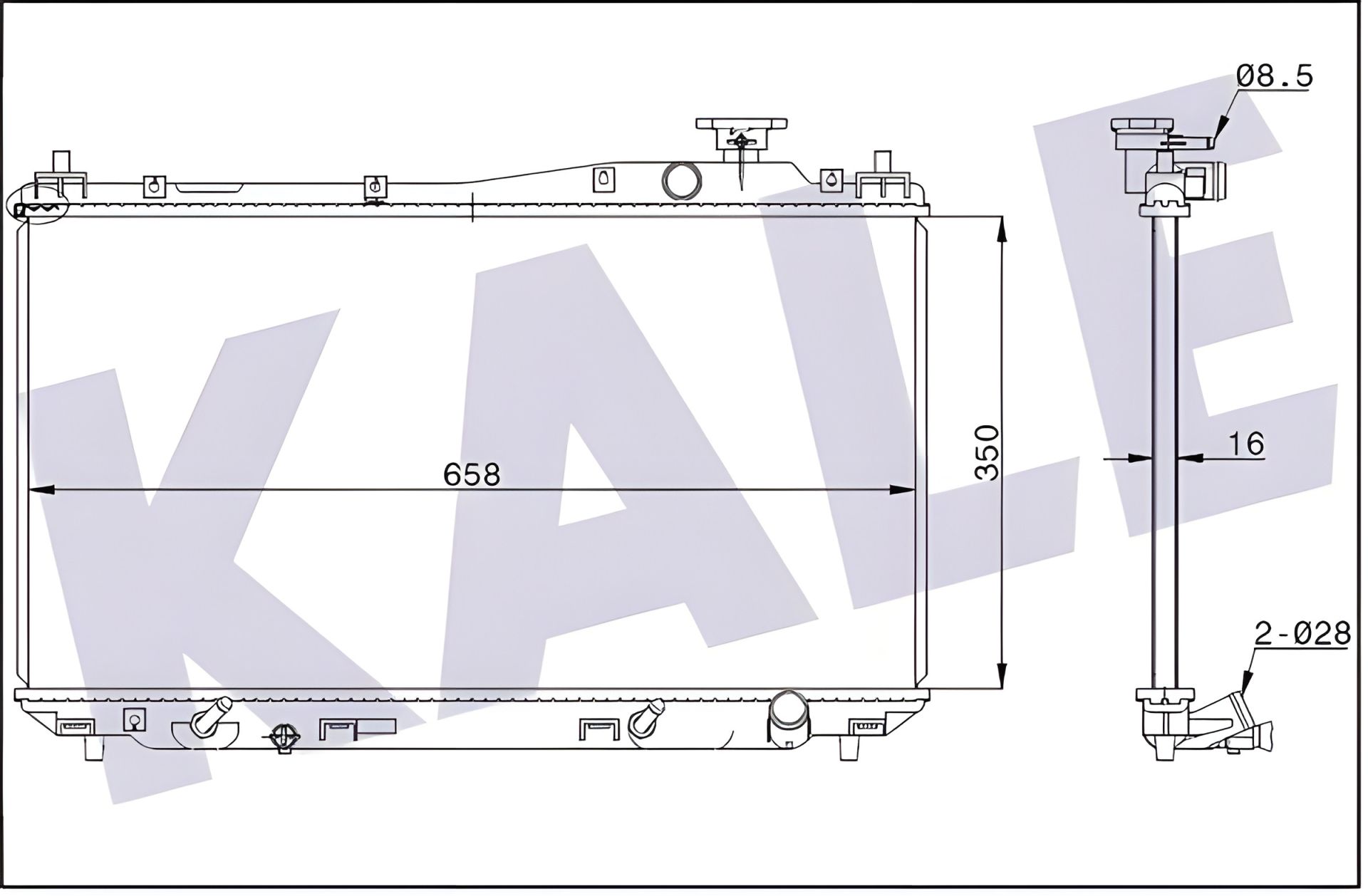 Охолоджувальний радіатор HONDA CIVIC, KALE OTO RADYATOR (356900) Охолоджувальний радіатор HONDA CIVIC, KALE OTO RADYATOR (356900)