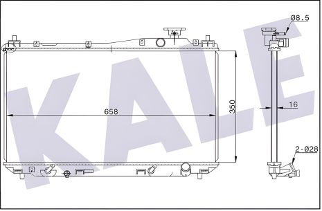 Охолоджувальний радіатор HONDA CIVIC, KALE OTO RADYATOR (356900)