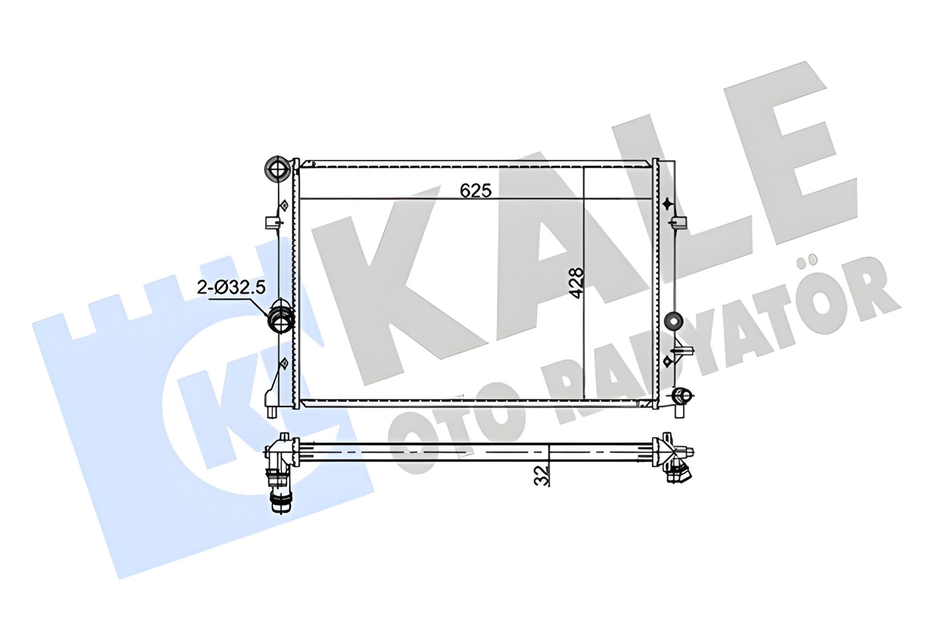 Охолоджувальний радіатор KALE OTO RADYATOR AUDI A3, SKODA OCTAVIA (354245) Охолоджувальний радіатор KALE OTO RADYATOR AUDI A3, SKODA OCTAVIA (354245)