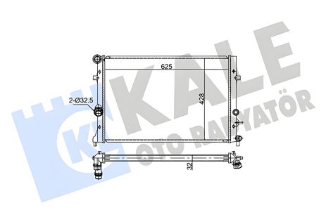 Охолоджувальний радіатор KALE OTO RADYATOR AUDI A3, SKODA OCTAVIA (354245) Охолоджувальний радіатор KALE OTO RADYATOR AUDI A3, SKODA OCTAVIA (354245)