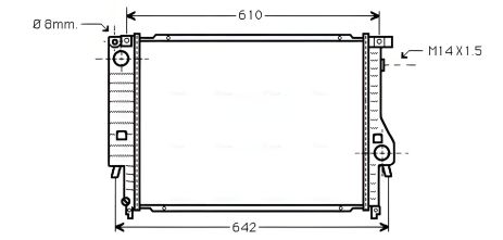 Охолоджуючий радіатор для BMW 3, AVA COOLING (BW2047) Охолоджуючий радіатор для BMW 3, AVA COOLING (BW2047)