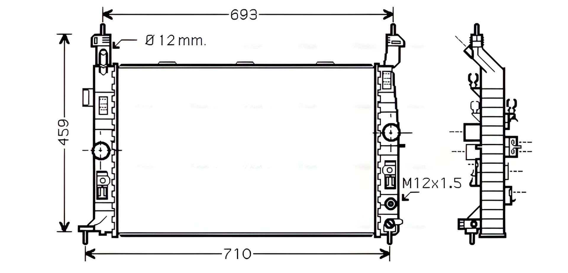 VAUXHALL MERIVA, OPEL MERIVA радіатор охолодження, AVA COOLING (OLA2431) VAUXHALL MERIVA, OPEL MERIVA радіатор охолодження, AVA COOLING (OLA2431)