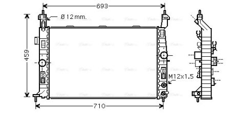 Радиатор охлаждения VAUXHALL MERIVA OPEL MERIVA AVA COOLING (OLA2431)