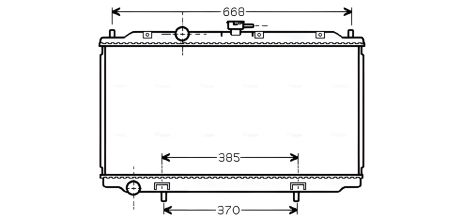 Охлаждающий радиатор для NISSAN PRIMERA, AVA COOLING (DNA2215)