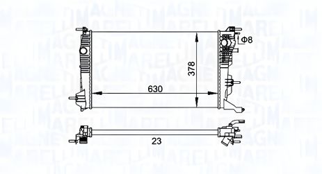 Охлаждающий радиатор для RENAULT SCÉNIC от MAGNETI MARELLI (350213158300)