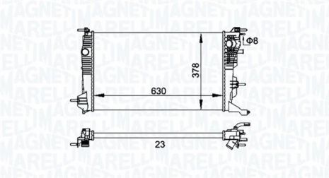 Радіатор охолодження RENAULT SCÉNIC, MAGNETI MARELLI (350213158300) Радіатор охолодження RENAULT SCÉNIC, MAGNETI MARELLI (350213158300)
