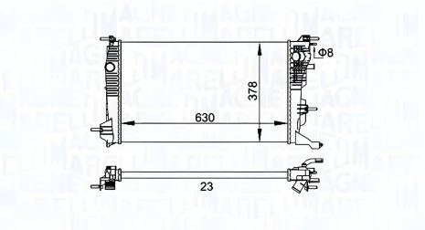 RENAULT SCÉNIC радіатор охолодження MAGNETI MARELLI (350213158300) RENAULT SCÉNIC радіатор охолодження MAGNETI MARELLI (350213158300)