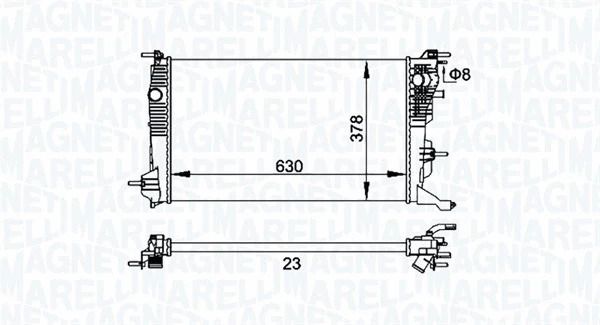 Радіатор охолодження RENAULT SCÉNIC, MAGNETI MARELLI (350213158300) Радіатор охолодження RENAULT SCÉNIC, MAGNETI MARELLI (350213158300)