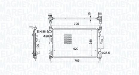 Радіатор охолодження OPEL COMBO, VAUXHALL COMBO, MAGNETI MARELLI (350213163100) Радіатор охолодження OPEL COMBO, VAUXHALL COMBO, MAGNETI MARELLI (350213163100)
