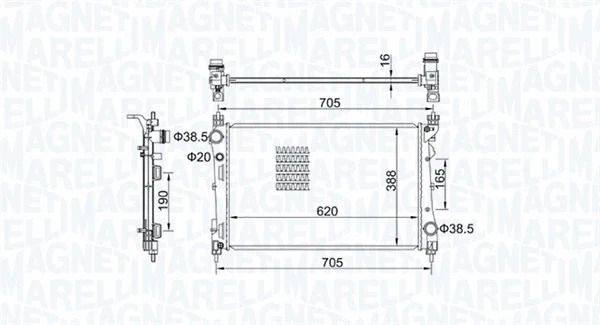 Радіатор охолодження OPEL COMBO, VAUXHALL COMBO, MAGNETI MARELLI (350213163100) Радіатор охолодження OPEL COMBO, VAUXHALL COMBO, MAGNETI MARELLI (350213163100)