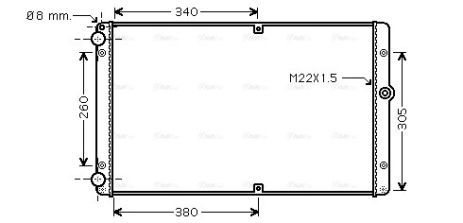 Радіатор охолодження VW TRANSPORTER, AVA COOLING (VNA2245) Радіатор охолодження VW TRANSPORTER, AVA COOLING (VNA2245)