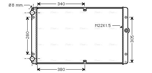 Радіатор охолодження VW TRANSPORTER, AVA COOLING (VNA2245) Радіатор охолодження VW TRANSPORTER, AVA COOLING (VNA2245)