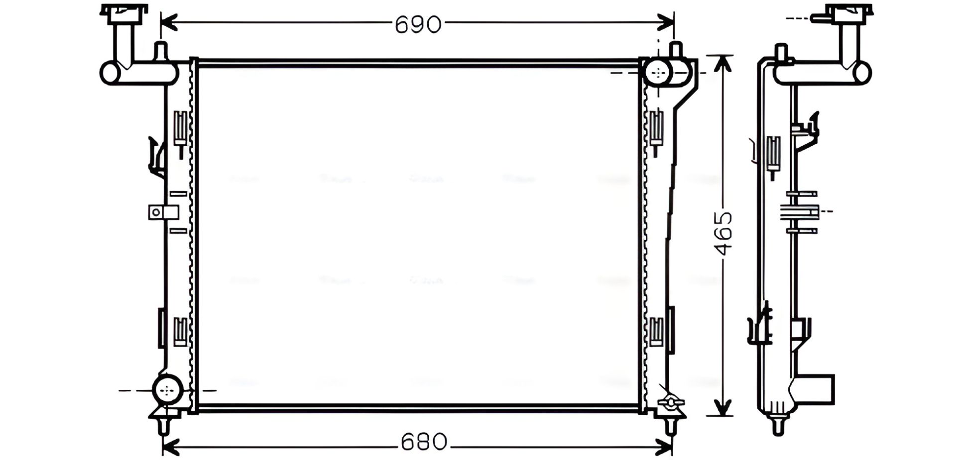Охолоджувальний радіатор HYUNDAI i30, KIA CEE'D, AVA COOLING (HYA2179) Охолоджувальний радіатор HYUNDAI i30, KIA CEE'D, AVA COOLING (HYA2179)