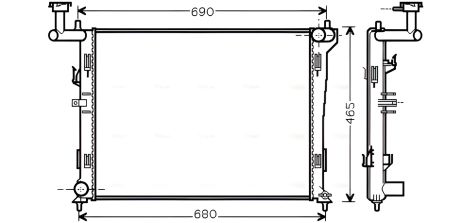 Охлаждающий радиатор HYUNDAI i30, KIA CEE'D, AVA COOLING (HYA2179) Охлаждающий радиатор HYUNDAI i30, KIA CEE'D, AVA COOLING (HYA2179)