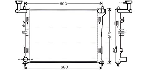 Охолоджувальний радіатор HYUNDAI i30, KIA CEE'D, AVA COOLING (HYA2179)