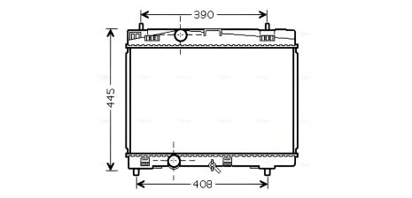 Радіатор охолодження для TOYOTA YARIS від AVA COOLING (TOA2357)