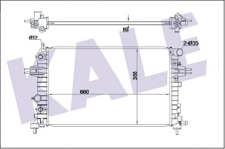 Радіатор охолодження VAUXHALL ASTRA, OPEL ZAFIRA, KALE OTO RADYATOR (364200) Радіатор охолодження VAUXHALL ASTRA, OPEL ZAFIRA, KALE OTO RADYATOR (364200)