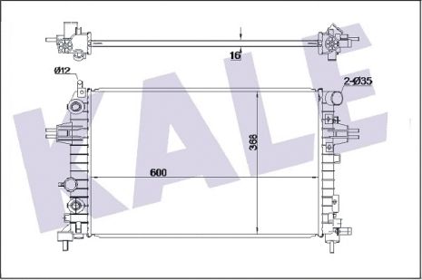 Радіатор охолодження VAUXHALL ASTRA, OPEL ZAFIRA, KALE OTO RADYATOR (364200) Радіатор охолодження VAUXHALL ASTRA, OPEL ZAFIRA, KALE OTO RADYATOR (364200)