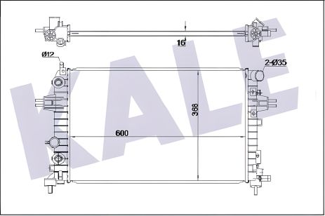 Охолоджуючий радіатор для VAUXHALL ASTRA, OPEL ZAFIRA, KALE OTO RADYATOR (364200)