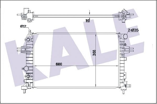 Радіатор охолодження VAUXHALL ASTRA, OPEL ZAFIRA, KALE OTO RADYATOR (364200) Радіатор охолодження VAUXHALL ASTRA, OPEL ZAFIRA, KALE OTO RADYATOR (364200)