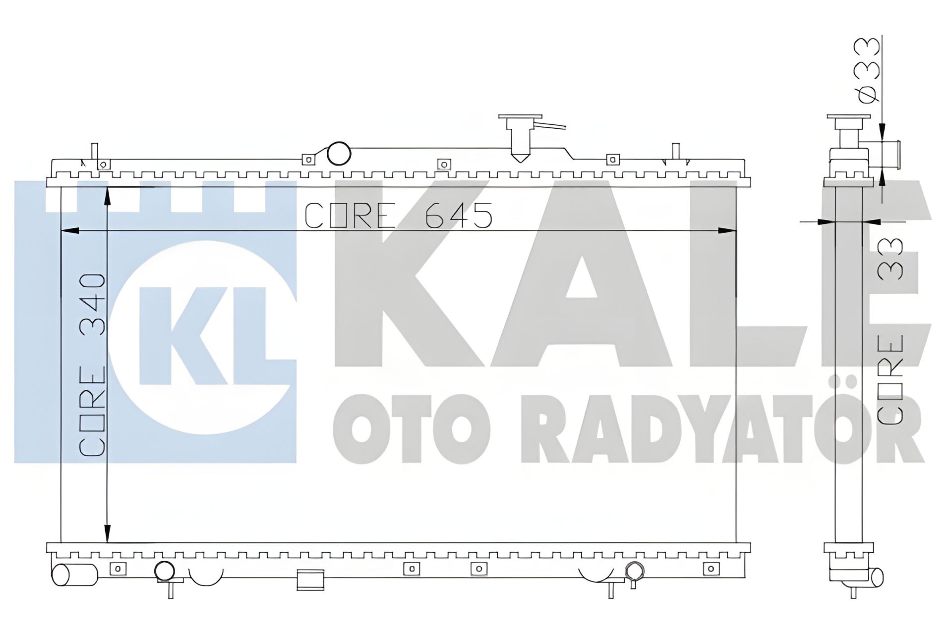 Радіатор охолодження для HYUNDAI ACCENT від KALE OTO RADYATOR (369000) Радіатор охолодження для HYUNDAI ACCENT від KALE OTO RADYATOR (369000)