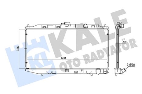 Радіатор охолодження HONDA CIVIC, KALE OTO RADYATOR (347540) Радіатор охолодження HONDA CIVIC, KALE OTO RADYATOR (347540)