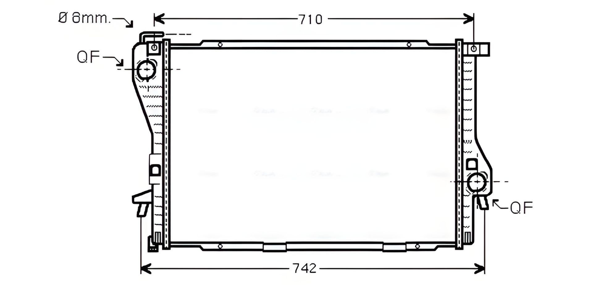 Радіатор охолодження для ALPINA ROADSTER, BMW 5, AVA COOLING (BWA2233) Радіатор охолодження для ALPINA ROADSTER, BMW 5, AVA COOLING (BWA2233)