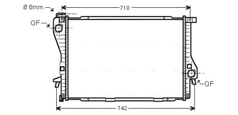 Радіатор охолодження для ALPINA ROADSTER, BMW 5, AVA COOLING (BWA2233)