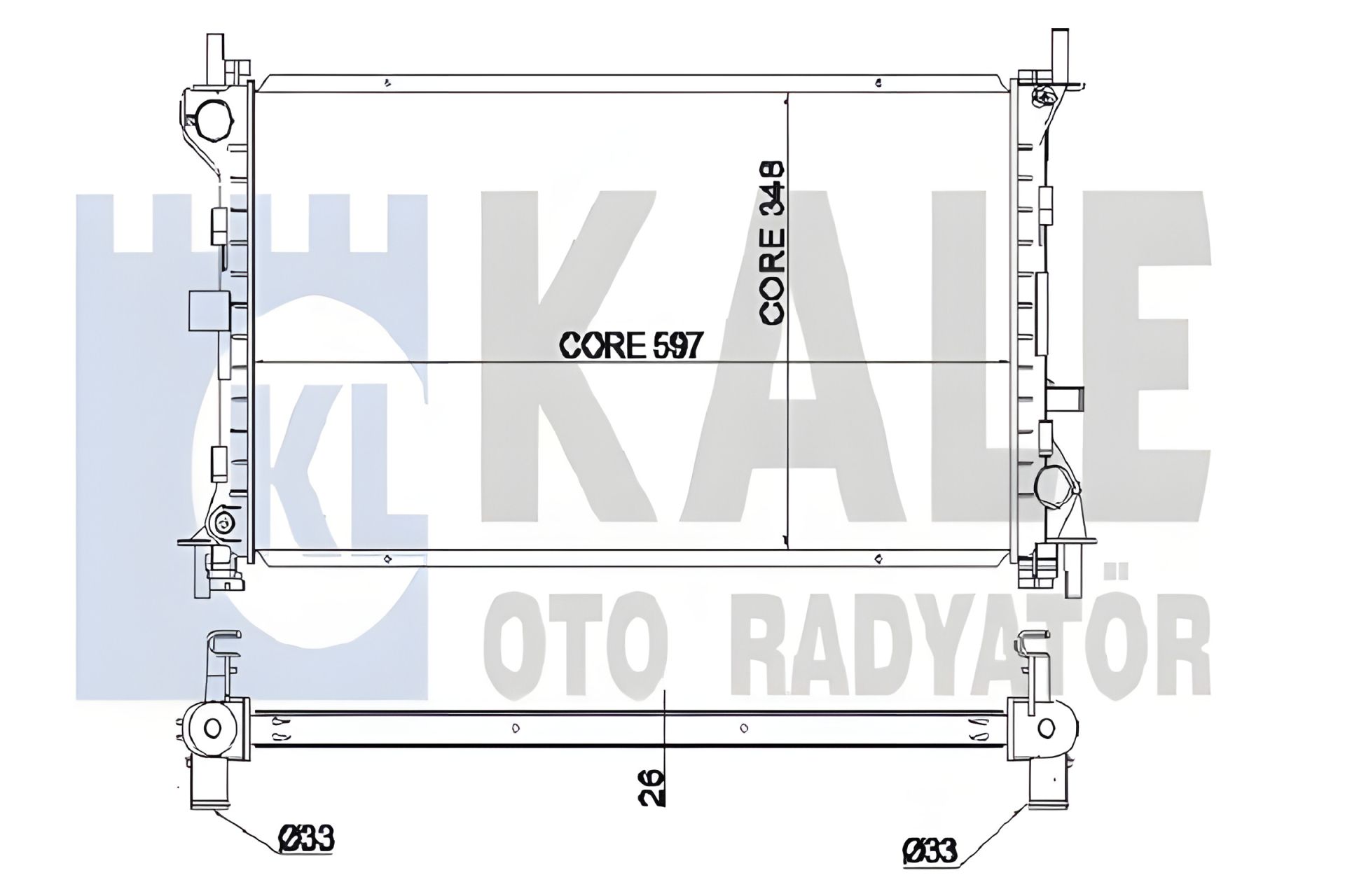 FORD FOCUS радіатор охолодження, KALE OTO RADYATOR (349700) FORD FOCUS радіатор охолодження, KALE OTO RADYATOR (349700)