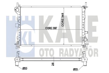 FORD FOCUS радіатор охолодження, KALE OTO RADYATOR (349700) FORD FOCUS радіатор охолодження, KALE OTO RADYATOR (349700)