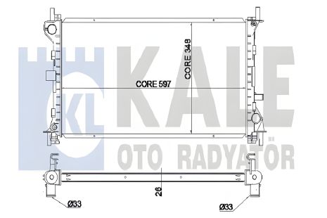 FORD FOCUS радіатор охолодження, KALE OTO RADYATOR (349700)