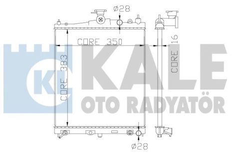 Радіатор охолодження NISSAN MICRA, KALE OTO RADYATOR (363200) Радіатор охолодження NISSAN MICRA, KALE OTO RADYATOR (363200)