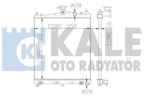 Радіатор охолодження для NISSAN MICRA, KALE OTO RADYATOR (363200) Радіатор охолодження для NISSAN MICRA, KALE OTO RADYATOR (363200)